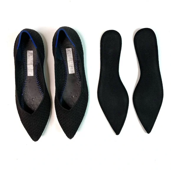 Rothy's The Point Retired Honeycomb Flats in Black Size 11 - Picture 13 of 13